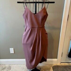 Lulu's Reinette Mauve Purple Midi Dress Sz. XL